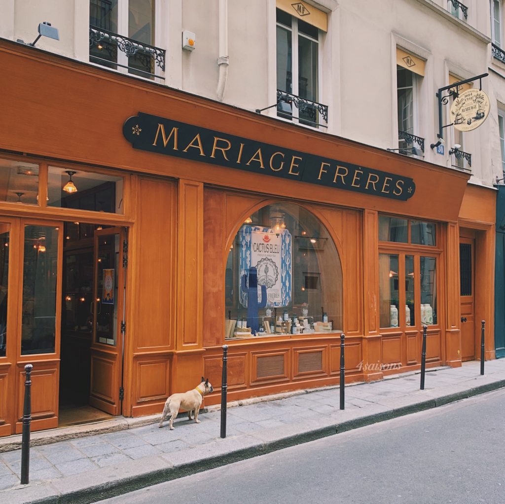 パリのマリアージュフレールで買い物＆喫茶店でお茶しました。