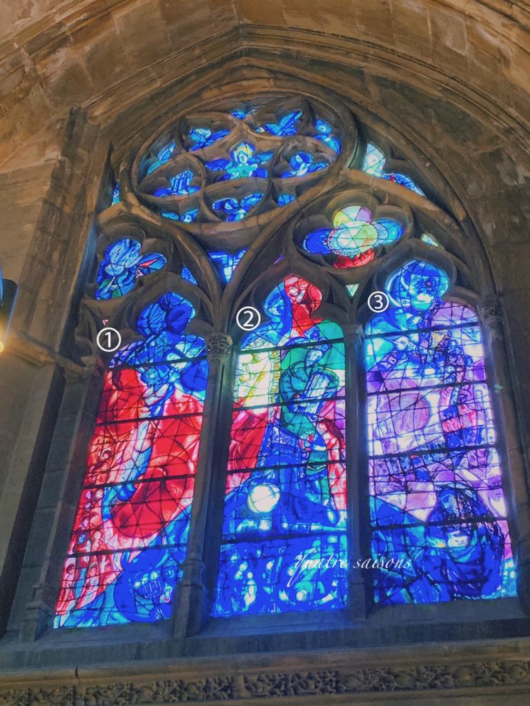 フランスの街メッスの大聖堂にあるシャガールのステンドグラス