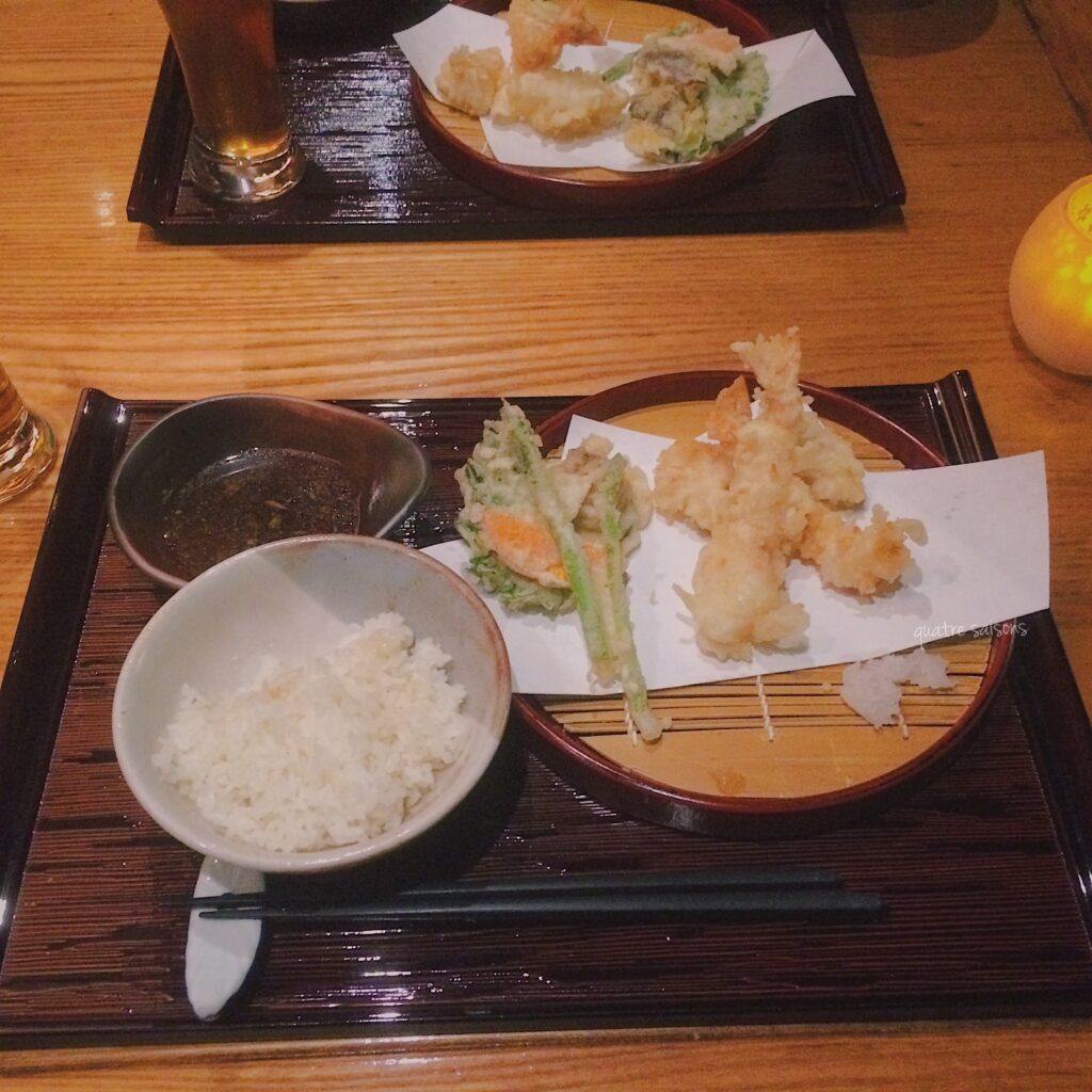 ブルージュの日本食レストラン、たぬきで食べた天ぷら