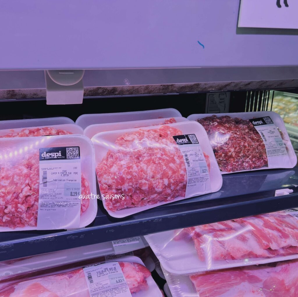 フランスのスーパーで買える豚ひき肉