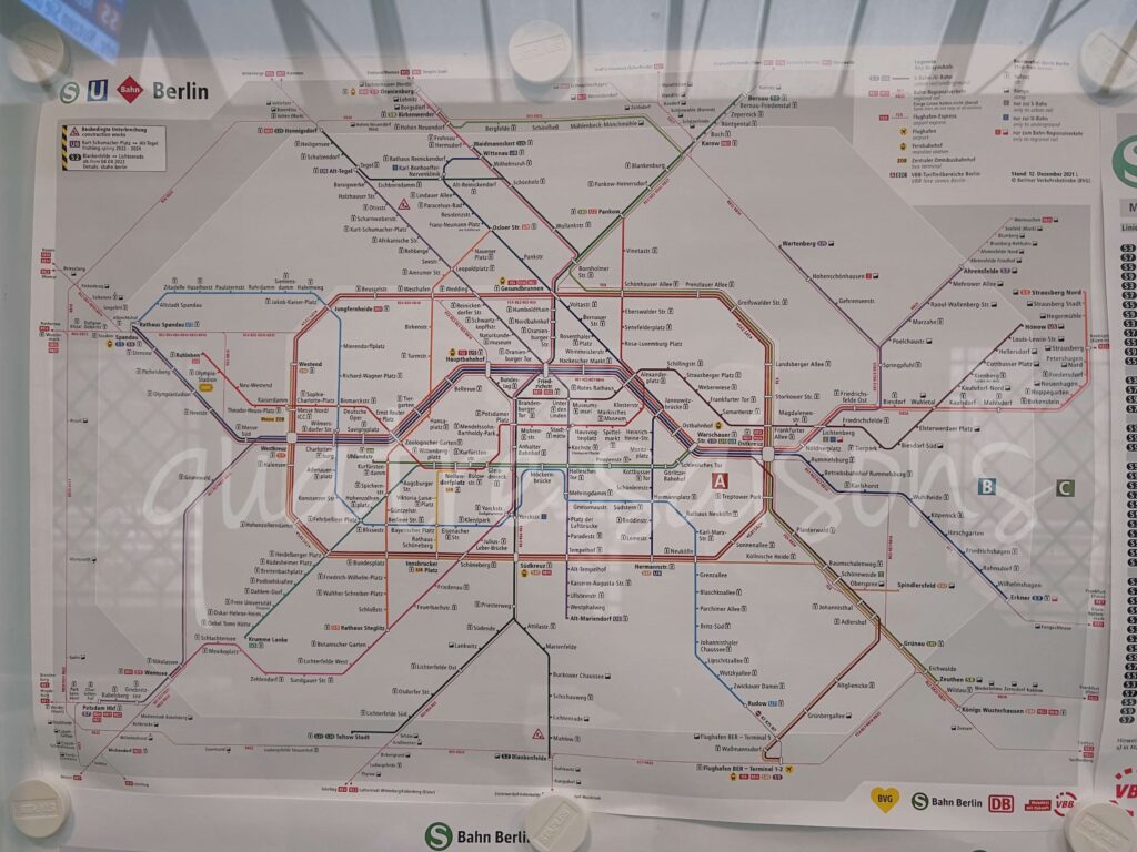 ベルリン市内の鉄道路線図