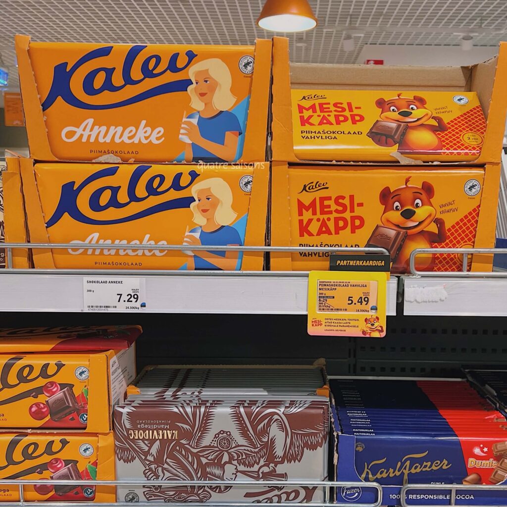 エストニアのスーパーで買えるカレフのチョコレート