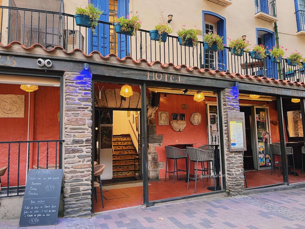 南フランス、コリウールのレストラン、Restaurant Les Templiers