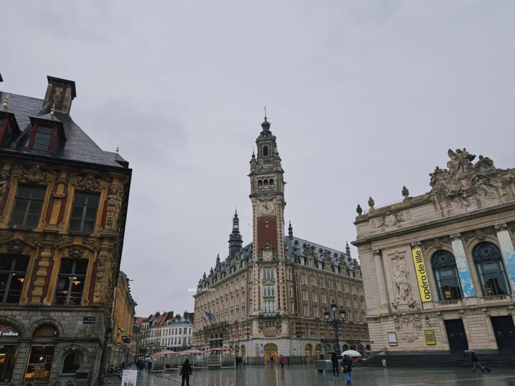 フランス北部の街、リールの商工会議所の鐘楼