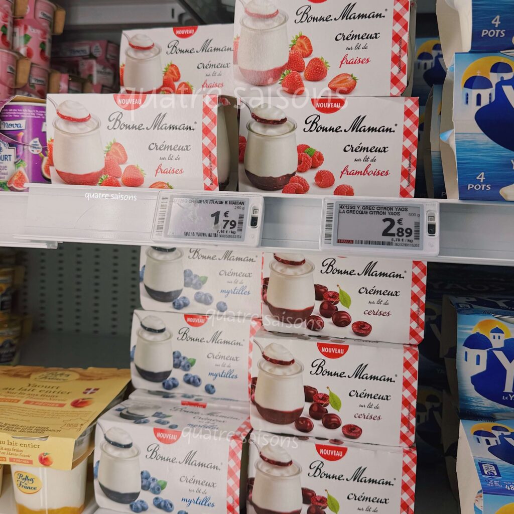 フランス限定、ボンヌママンのヨーグルト