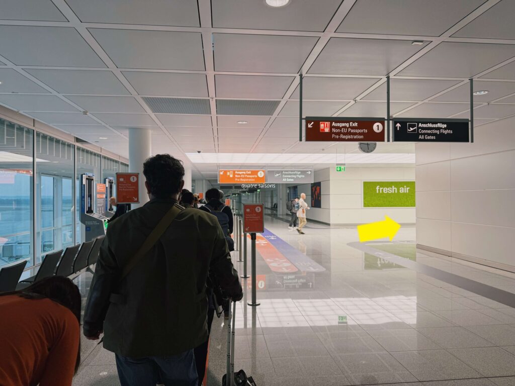 ミュンヘン空港でヨーロッパ線への乗り継ぎ、2026年3月