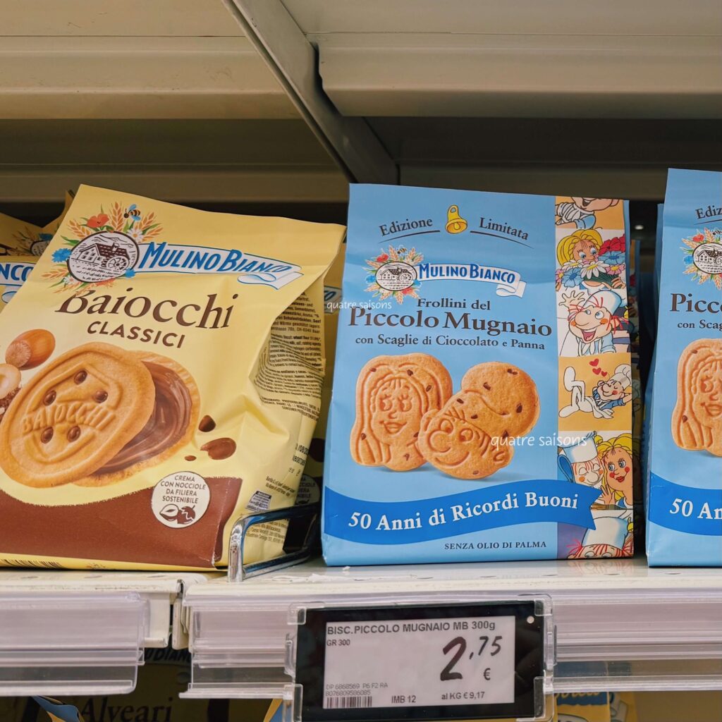 イタリアのスーパーで売っているムリーノビアンコのビスケット