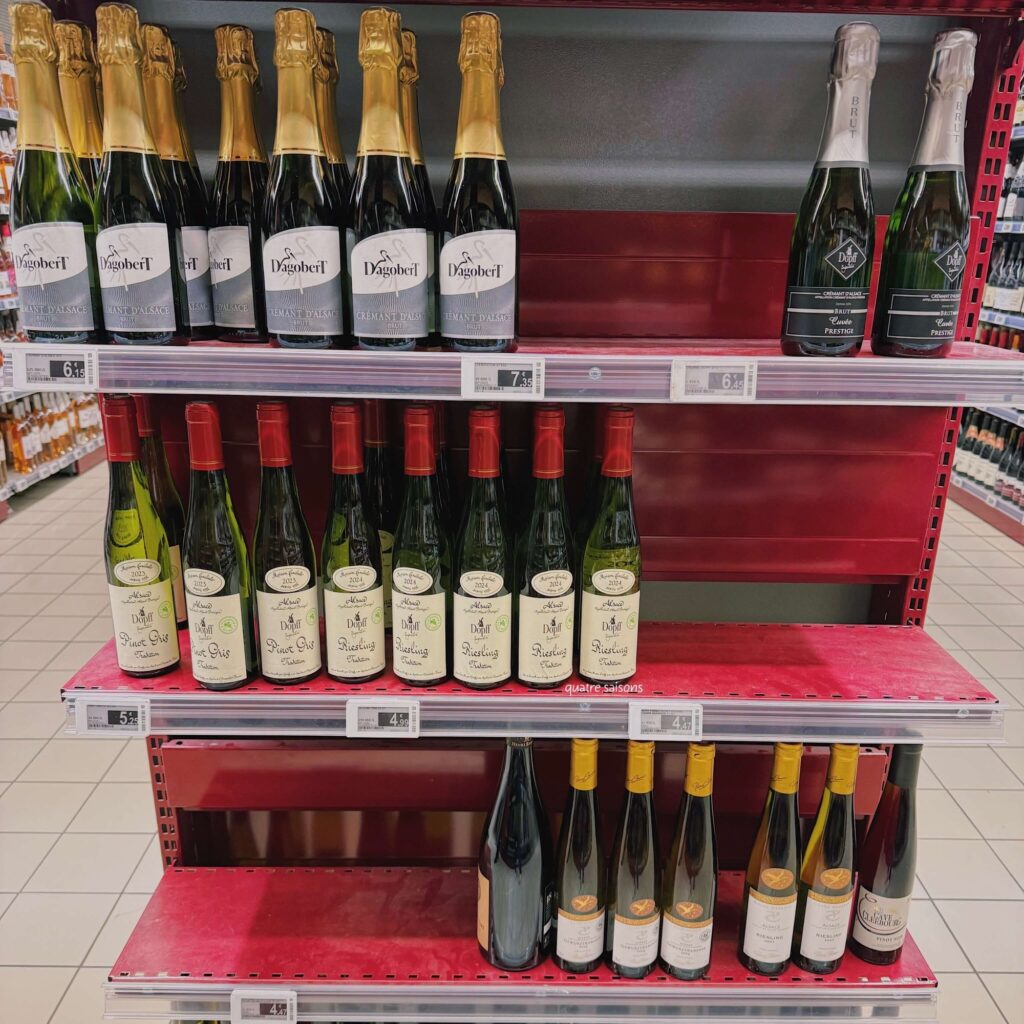 アルザスのスーパーで販売しているアルザスワイン